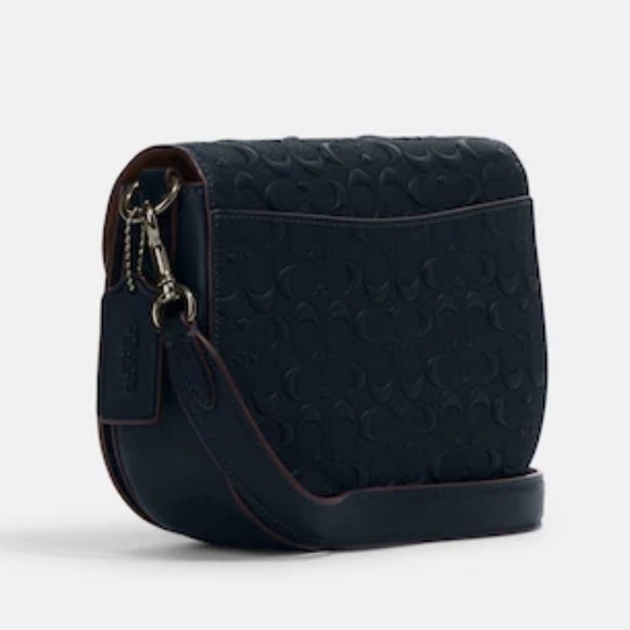 Coach Morgan Saddle Bag In Signature Leather COLOR:
Gunmetal/Midnight Navy - Picture 5 of 5
